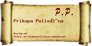 Prikopa Polixéna névjegykártya
